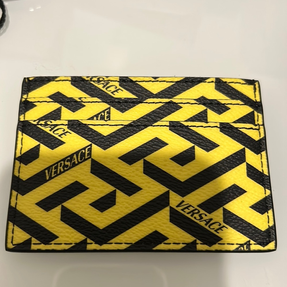 COPY - NIB VERSACE 💯 Authentic Card Case Coated Canvas La Greca+Vitel